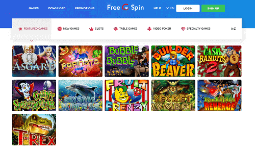 Bibliothèque de jeux de casino FreeSpin