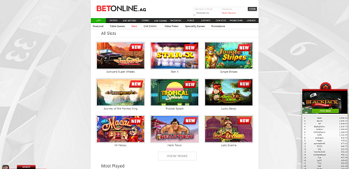 Sélection de Jeux de Casino BetOnline