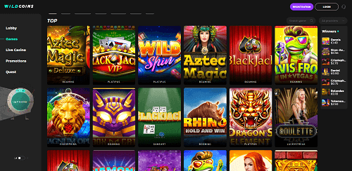 Sélection de Jeux de Casino Wild Coins Sélection de Jeux de Casino Wild Coins